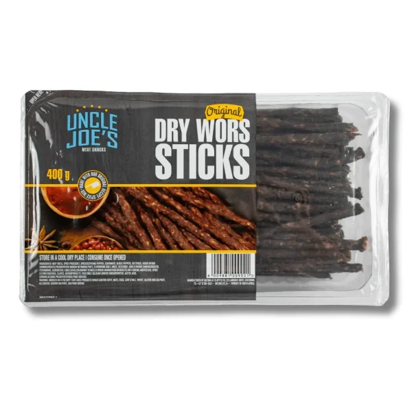 Uncle Joe's Original Dry Wors Sticks 12x400g | Wholesale | Fleisherei Online Store