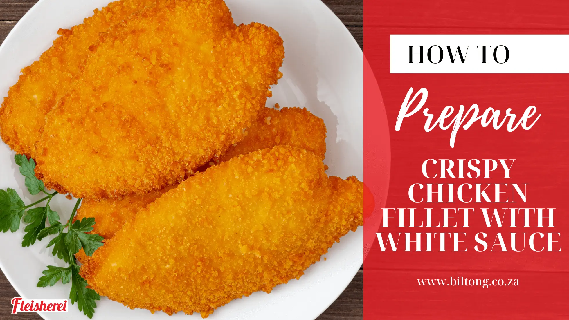 How to prepare crispy chicken fillet with white sauce.