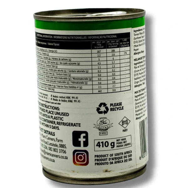 Miami Anything Goes Tomato Mix 410g can for versatile cooking