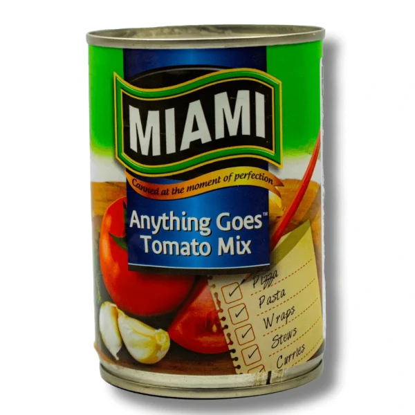 Miami Anything Goes Tomato Mix 410g can for versatile cooking