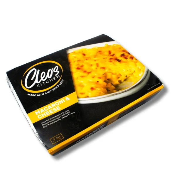 Cleo's Frozen Macaroni & Cheese 2kg ready-to-heat meal