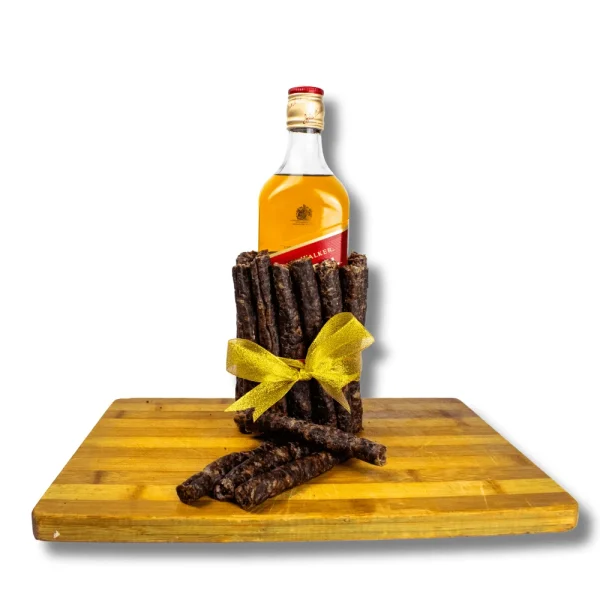 Dry Wors and Johnnie Walker Red Whiskey Gift Set from Fleisherei