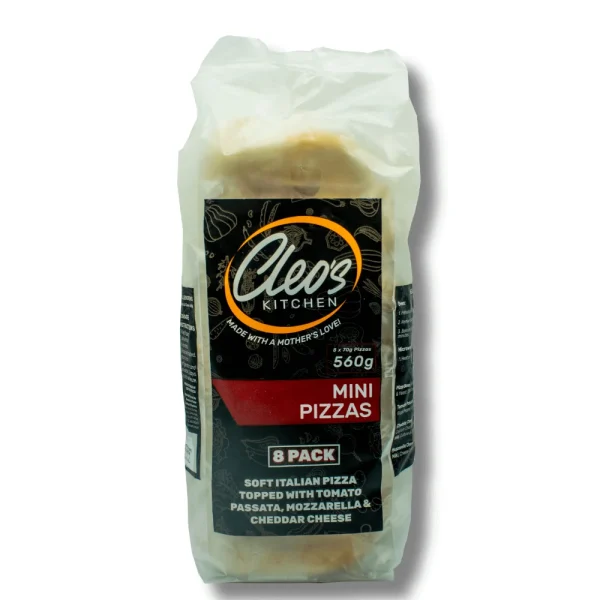 8 Cleo's Mini Pizzas – frozen ready-to-bake snack pack