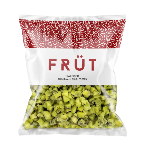 “FRUT Frozen Diced Kiwi, high-quality frozen kiwi pieces.