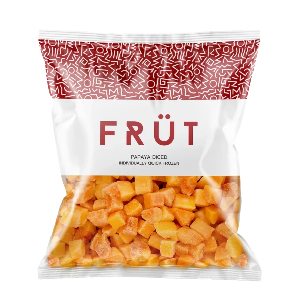 FRUT Frozen Diced Papaya, premium quality frozen papaya pieces