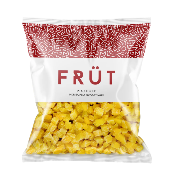 FRUT Frozen Diced Peach, premium quality frozen peach pieces by Fleisherei Online Butchery